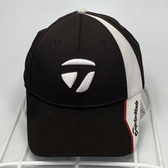 TaylorMade Strap Back Golf Hat Black White Embroidered Logo Tmax Gear OSFA (H18) - Picture 1 of 10